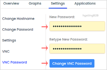 Virtualizor Change VNC Password