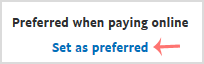 Preferred Payment Method PayPal