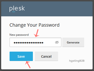 plesk change password