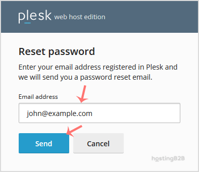 plesk reset password